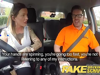 Fake Driving School Advanced horny lesson in sweaty messy creampie